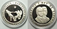 2000 Pesetas 1992 Spanien Olympische Barcelona 1992 Tauziehen PP gekapselt mit  MDM Zertifikat plus orginal Zertifikat