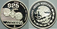 Mexico 25 Pesos Fußball Weltmeisterschaft 1986 -