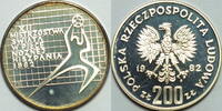 Polen 200 Zloty Fußball Weltmeisterschaft 1982 -