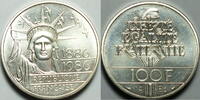 Frankreich 100 Francs Piedfort - Statue of Liberty - New York USA -