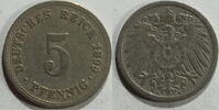 Kaiserreich 5 Pfennig 1899 A ss 1.17 US$ Tax included +  18.76 US$ shipping