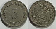 Kaiserreich 5 Pfennig 1910 G ss 1.17 US$ Tax included +  18.76 US$ shipping