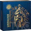 Ukraine. Battle Hardened 2 oz Antique finish Silver Coin 10 Cedis Republic of Ghana 2024
