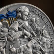 Ukraine. Battle Hardened 2 oz Antique finish Silver Coin 10 Cedis Republic of Ghana 2024