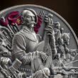 Ukraine. Battle Hardened 2 oz Antique finish Silver Coin 10 Cedis Republic of Ghana 2024