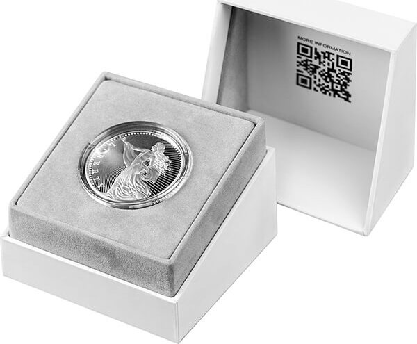 1000 Satoshi Liberty United Crypto States 1 oz Proof Silver