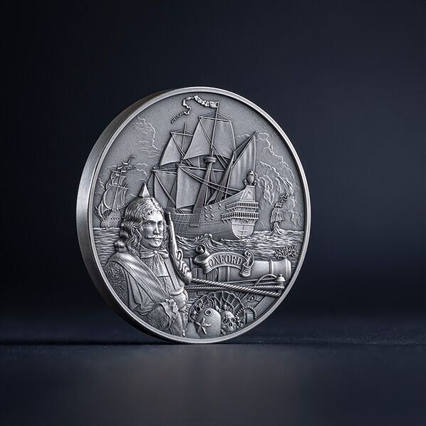 Barbados 5 dollars 2024 Oxford - Captains of Fortune 2 oz Silver