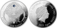 Ghana 2 Cedis Year of the Rabbit Lunar Year 1/2 oz Proof Silver Coin 2 Cedis Republic of Ghana 2023 -