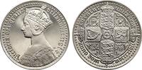 Great Britain Crown Victoria Gothic, Plain edge, Pobjoy Mint, -