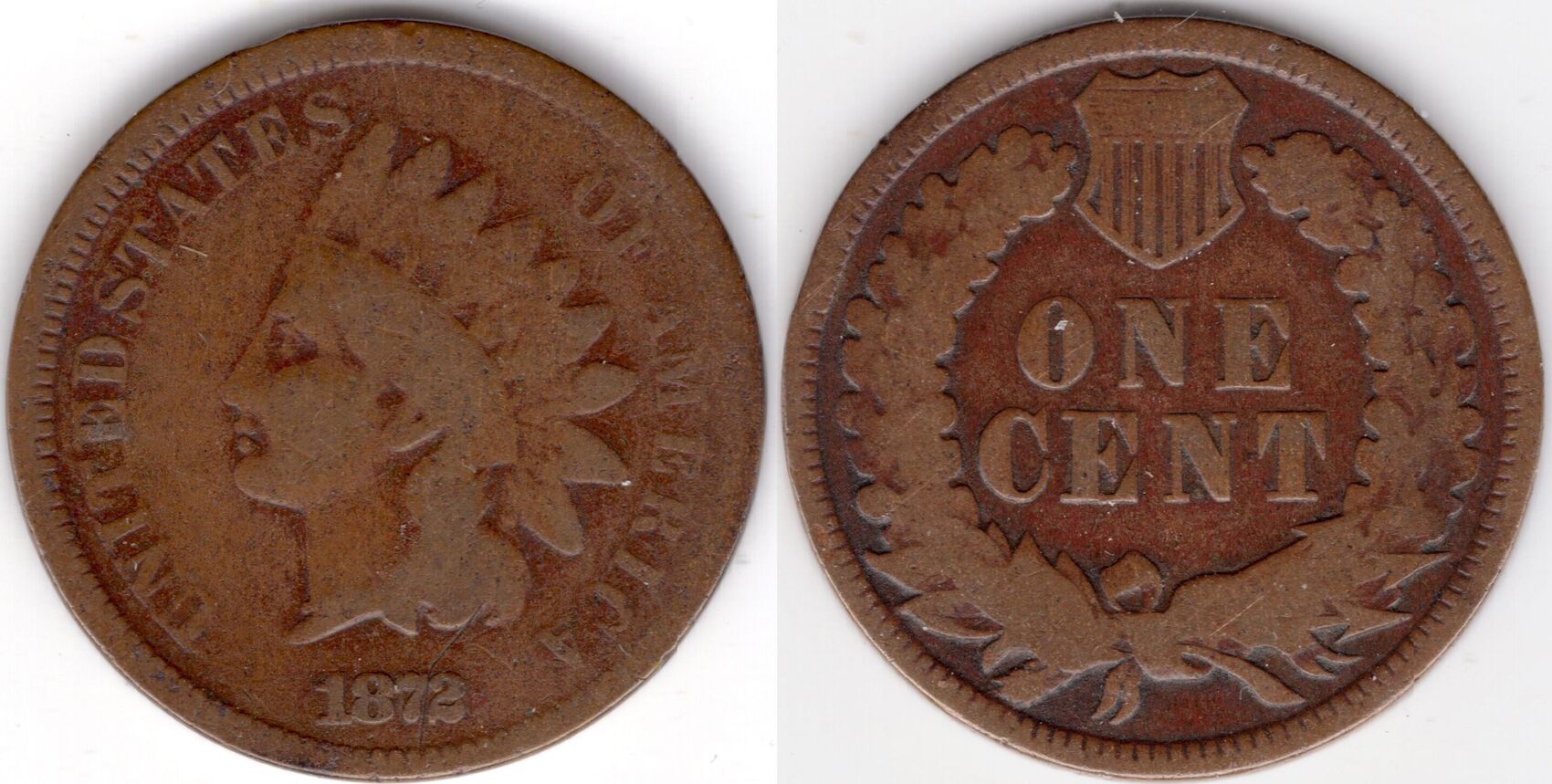 USA 1872 Indian Head penny (I72) | MA-Shops