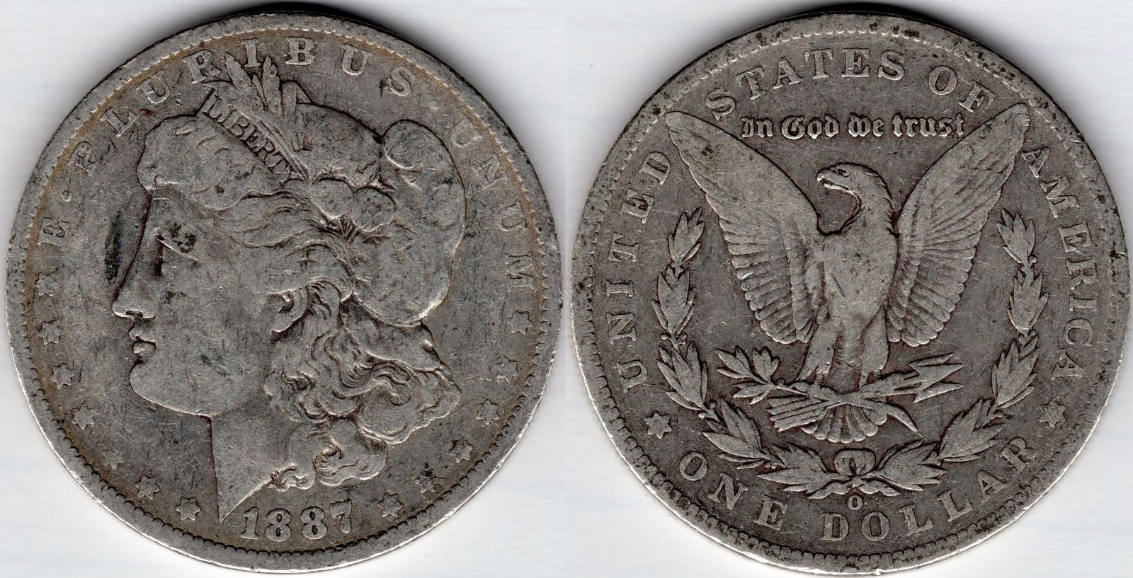 Details about   1887-O Morgan Silver Dollar VG/VF SKU#9168 