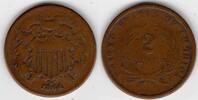 United States 1864 Union Shield two-cent coin  20.00 US$ free shipping