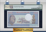 Welt Banknoten 1000 FRANCS TT PK 3s 1978-84 GABON  "O. BONGO" SPECIMEN PMG 67 EPQ SUPERB POP 5! "SPECIMEN" SUPERB GEM UNCIRCULATED GRADED BY PMG WITH A POPULATION OF FIVE, AND THIS NOTE BEING THE FINEST KNOWN AND NONE GRADED