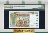 Welt Banknoten 500 FRANCS 1995 TT PK 110Ae WEST AFRICAN STATES / IVORY COAST  PMG 66 EPQ POP ONE GEM UNCIRCULATED BY PMG... POPULATION OF ONE.