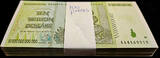 Welt Banknoten  TT PK 88 2008 ZIMBABWE 10 TRILLION DOLLARS 100 NOTES PACK CHOICE UNCIRCULATED CHOICE UNCIRCULATED PACK OF 100 NOTES