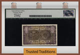 Welt Banknoten 1 RUPEES TT PK S271c 1941-45 INDIA  SCARCE NOTE LCG 67 PPQ SUPERB FINEST KNOWN! PRINCELY STATES FRESH ORIGINAL AND RARE IN THIS ELITE GRADE! SUPERB GEM NEW EXAMPLE!