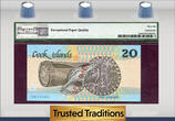 Welt Banknoten 20 DOLLARS 1987 TT PK 5s COOK ISLANDS  "SPECIMEN" PMG 66 EPQ GEM POP TWO! GEM UNCIRCULATED! POP TWO ACCORDING TO PMG POP REPORT!