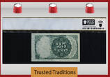 USA Banknoten 25 CENT 1309 TT FR  5TH ISSUE FRACTIONAL "SHORT, THICK KEY" PCGS 65 PPQ GEM NEW!