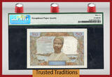Welt Banknoten 50 FRANCS TT PK 45a 1950-1951 MADAGASCAR  PMG 66 EPQ GEM UNCIRCULATED