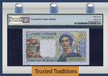 Welt Banknoten 20 FRANCS TT PK 50s 1951-63 NEW CALEDONIA  PMG 67 EPQ SUPERB GEM UNCIRCULATED!
