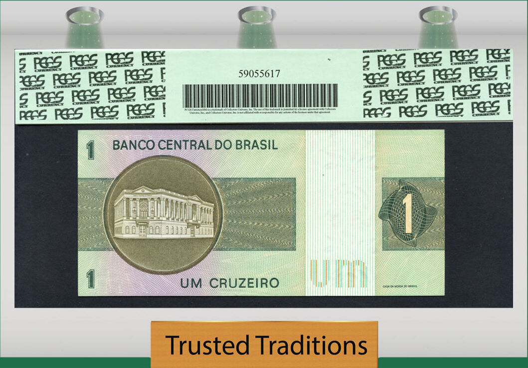 Welt Banknoten 1 CRUZEIRO TT PK 191a 1970-72 BRAZIL HIGHLY DESIRED ...