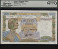 Welt Banknoten 43 FRANCE TT PK 95b 1941- 500 FRANCS LCGS 68 PPQ SUPERB GEM NEW 1 OF 2 SEQUENTIAL -