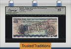 Welt Banknoten 100 FRANCS TT PK 5 1960-62 BURUNDI SCARCE OVERSTAMP LCG 55 CHOICE ABOUT NEW! -