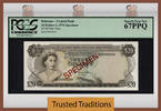 Welt Banknoten 39as TT PK BAHAMAS $20 ELIZABETH II SPECIMEN PCGS 67 PPQ SUPERB GEM NEW -