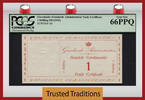 Welt Banknoten 1 SKILLING TT PK M5 GREENLAND MILITARY ISSUE PCGS 66 PPQ POP 1 FINEST KNOWN -