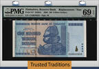 Welt Banknoten TT PK 91* ZIMBABWE 100 TRILLION DOLLARS REPLACEMENT STAR 5 IN PMG 69 RARE ! -