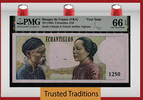 Welt Banknoten 1984 FRANCE TT OLD MAN AT THE TEMPLE ECHANTILLON TEST NOTE PMG 66 EPQ GEM -