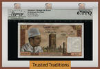 Welt Banknoten 10 DIRHAMS TT PK 54a MOROCCO KING MUHAMMAD V LCG 67 PPQ SUPERB TOP POP! -