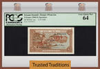 Welt Banknoten 1as TT PK 1as 1960-61 RWANDA-BURUNDI 5 FRANCS SPECIMEN IMPALA PCGS 64 POP ONE! -