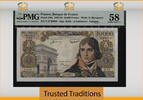 Welt Banknoten 56 FRANCE TT PK 136a 1955- 10000 FRANCS NAPOLEON BONAPARTE PMG 58 CHOICE AU -