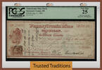 USA Banknoten TT PENNSYLVANIA MINING CO. $20 CHECK WHAT THE SAM HILL PCGS 25 VERY FINE! -