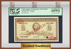Welt Banknoten 5 POUNDS TT PK 242s 1954-61 NORTHERN IRELAND PCGS 64 PPQ VERY CHOICE NEW -