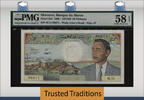 Welt Banknoten 50 DIRHAMS TT PK 55d MOROCCO BANQUE DU MAROC PMG 58 EPQ CHOICE ABOUT UNC. -
