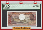 Welt Banknoten 500 FRANCS TT PK 1 CENTRAL AFRICAN REPUBLIC PCGS 66 PPQ 1ST ISSUED BANKNOTE -