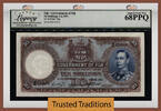 Welt Banknoten 10 SHILLINGS TT PK 38k FIJI KING GEORGE VI LCG 68 PPQ SUPERB FINEST KNOWN!! -