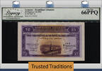 Welt Banknoten 25 PIASTRES TT PK 36 1942 LEBANON LCG 66 PPQ GEM NEW 2 OF 2 SEQUENTIAL NUMBERS -
