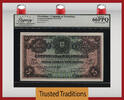 Welt Banknoten 5 LIBRAS TT PK R32 MOZAMBIQUE ESTERLINAS LCG 66 PPQ ONLY GEM CERTIFIED -