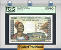 Welt Banknoten 10000 FRANCS TT PK 15f 1970-84 MALI PCGS 67 PPQ SUPERB GEM NONE FINER KNOWN -