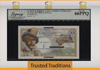Welt Banknoten 50 FRANCS TT PK 30a SAINT PIERRE & MIQUELON 1 NOUVEAU FRANC ON LCG 66 PPQ -