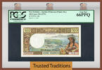 Welt Banknoten 100 FRANCS TT PK 24b NEW HEBRIDES MARIANNE PCGS 66 PPQ GEM NEW! -