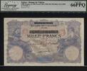Welt Banknoten 1000 FRANCS TT PK 31 1942-43 TUNISIA ON 100 FRANCS LCG 66 PPQ GEM ONLY ONE FINER -