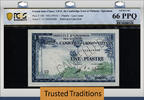Welt Banknoten 1 PIASTRE TT PK 100 1954 FRENCH INDO-CHINA SCARCE SPECIMEN PCGS 66 PPQ GEM UNC. -