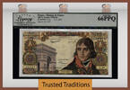 Welt Banknoten 1963 FRANCE TT PK 144a FRANCE BANQUE 100 NOUVEAUX FRANCS LCG 66 PPQ ONLY TWO GEM KNOWN -