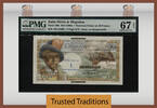 Welt Banknoten FRANC TT PK 30b SAINT PIERRE & MIQUELON 1 NOUVEAU PMG 67 EPQ SUPERB GEM UNC -