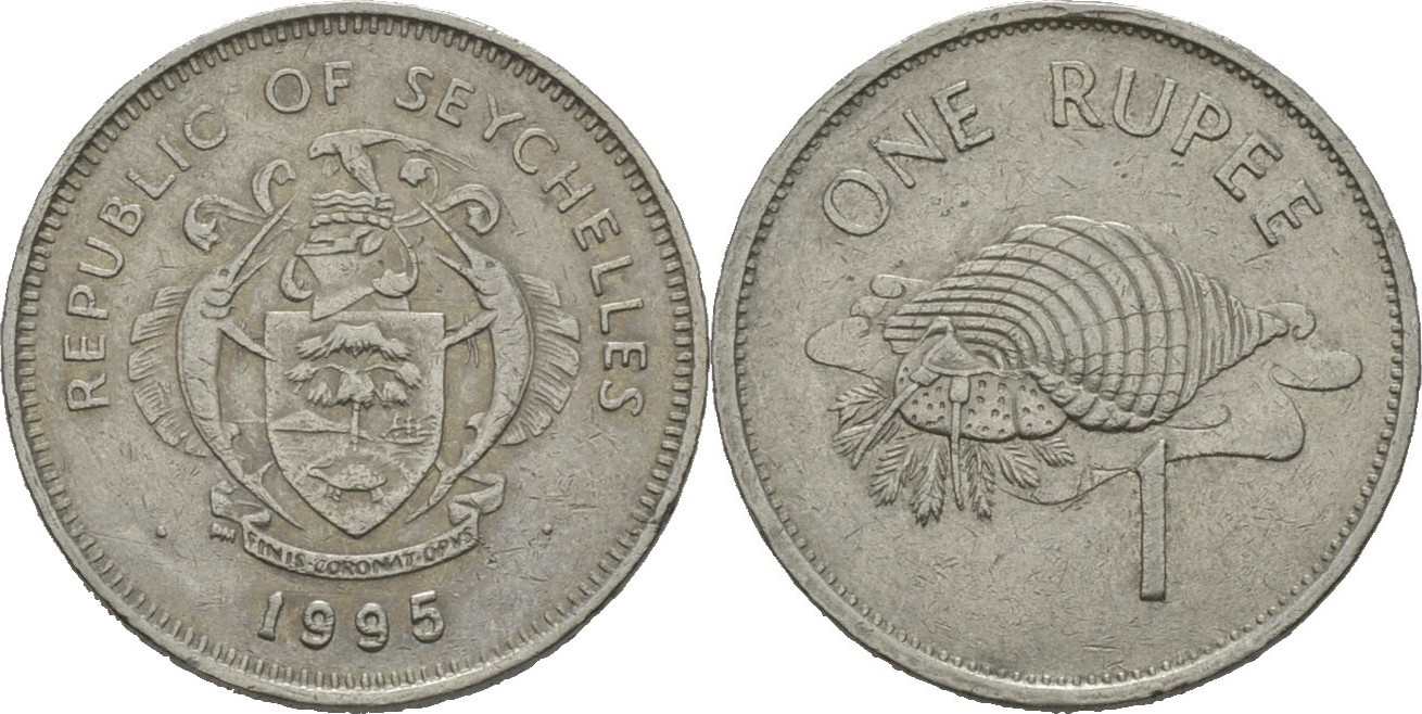 1 Rupee 1995 Seychellen Ss Ma Shops