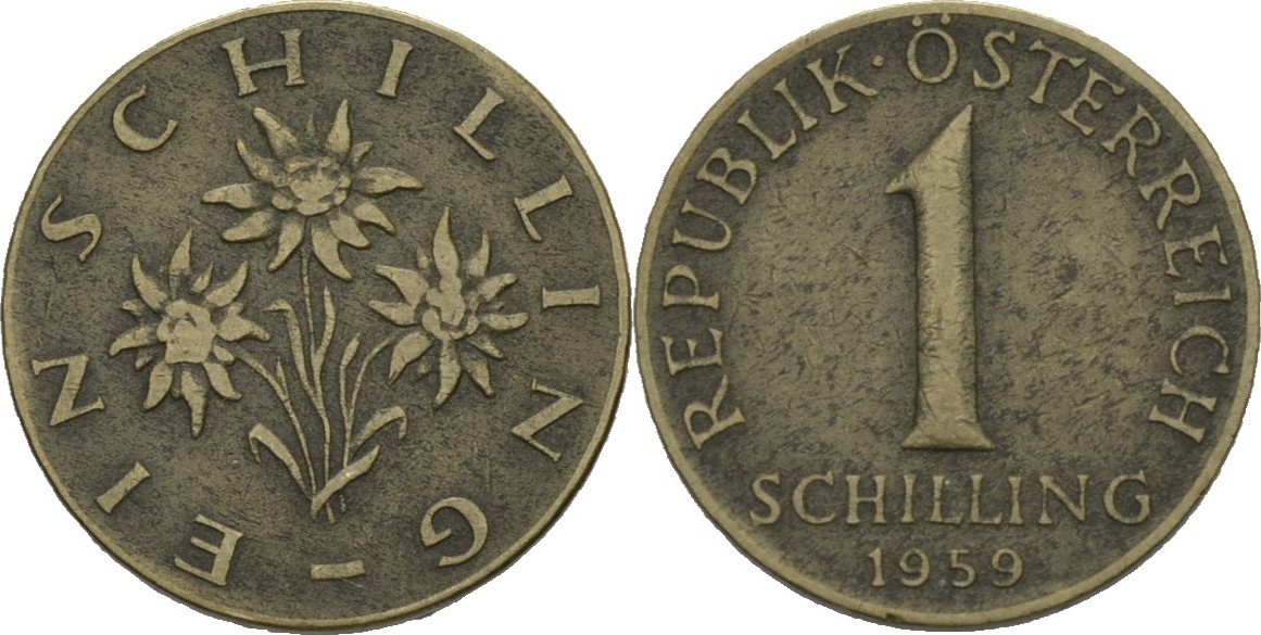 Österreich 1 Schilling 1959 SS | MA-Shops